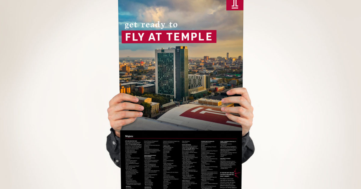 Temple University Early Action Brochure Untuck Design