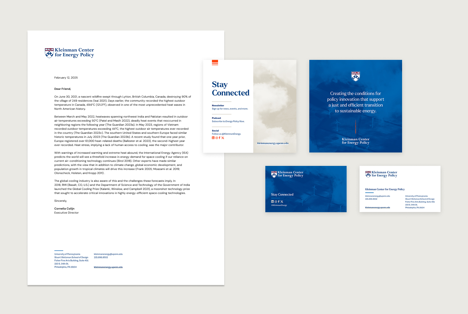 Untuck kleinman center identity stationery